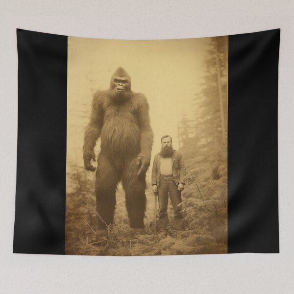 Item preview, Sasquatch Art Print - Vintage Bigfoot Lumberjack Photo Style designed and sold by GSizzle1.