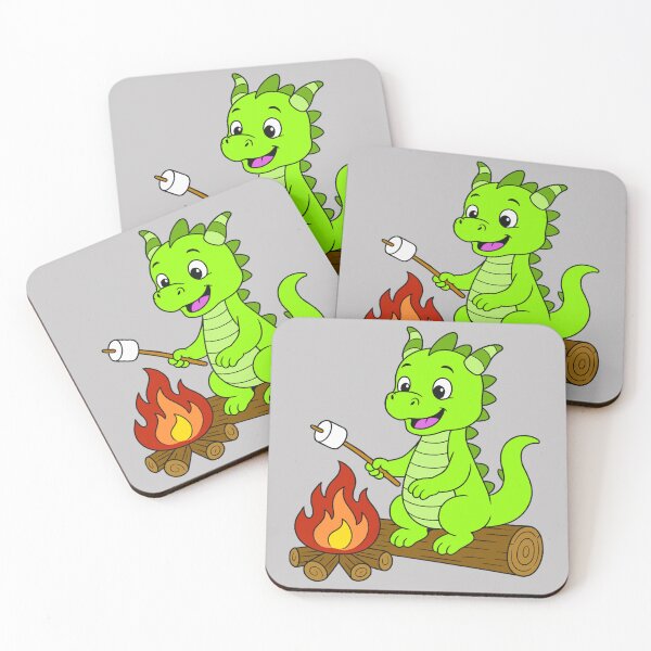 Item preview, Dragon Toasting Marshmallow - Lime Green designed and sold by AngelMiette.