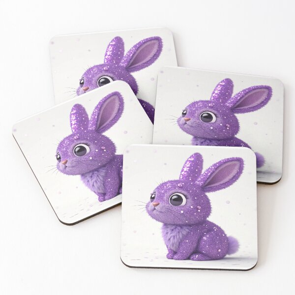 Item preview, Adorable purple Glitter bunny, A Festive 3D Render designed and sold by elkuni.