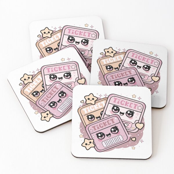 Item preview, Kawaii Travel Tickets – Pastel Adventure Sticker designed and sold by Everglo Travels.