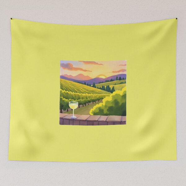 Item preview, A glass of wine at sunset designed and sold by seahorse crossing.