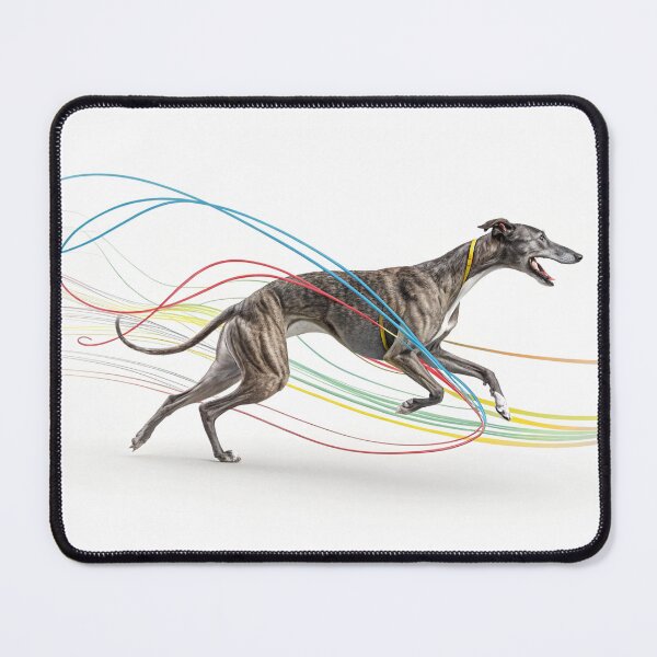 Item preview, Artistic illustration of a greyhound dog running with full speed designed and sold by elkuni.