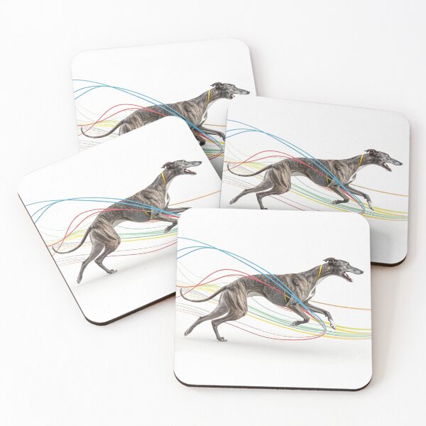 Item preview, Artistic illustration of a greyhound dog running with full speed designed and sold by elkuni.
