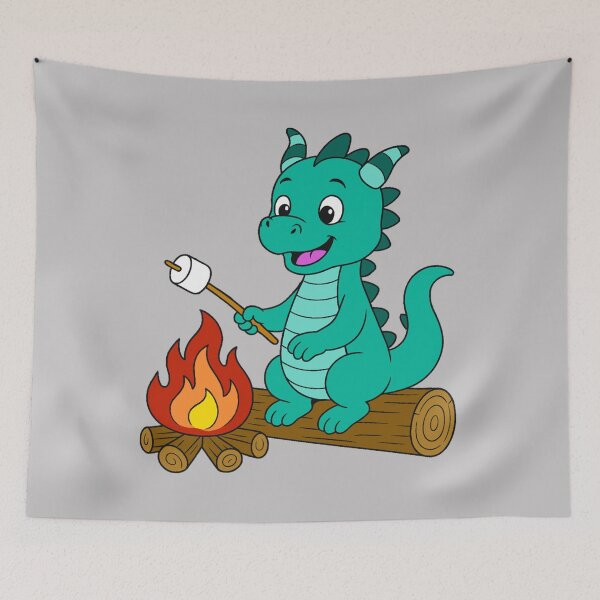 Item preview, Dragon Toasting Marshmallow - Teal designed and sold by AngelMiette.