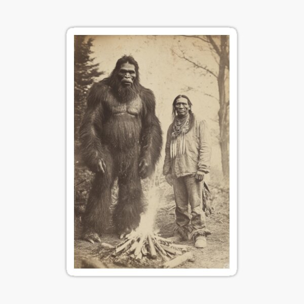 Item preview, Indigenous/Native American & Sasquatch Art Print - Mythic Folklore Framed Decor designed and sold by GSizzle1.