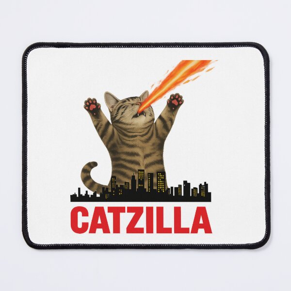 Item preview, Catzilla Giant Cat Breathing Fire Over City designed and sold by Alex Songs.
