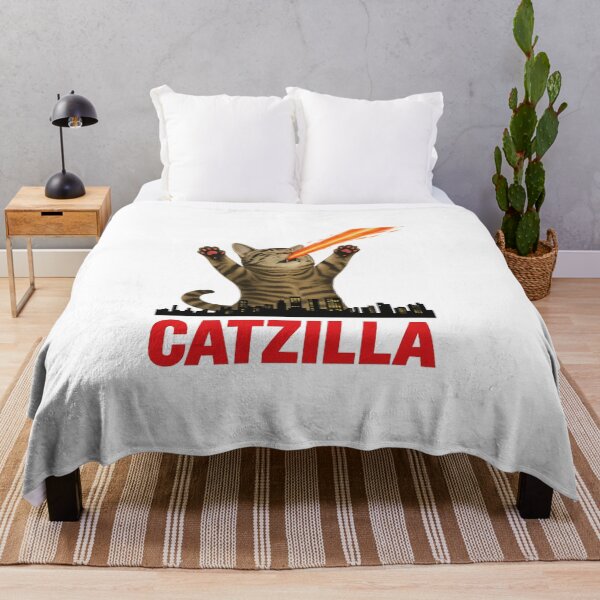 Item preview, Catzilla Giant Cat Breathing Fire Over City designed and sold by Alex Songs.