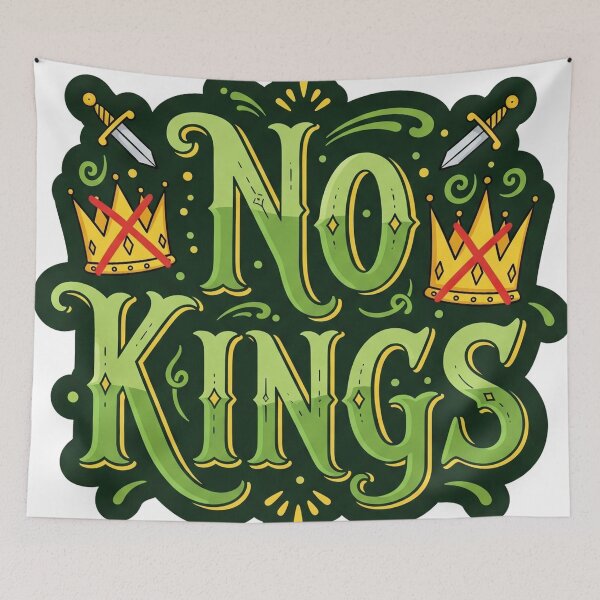 Item preview, No Kings Quote Sticker – Punk Anarchist Redbubble Art designed and sold by eyesasdaggers.
