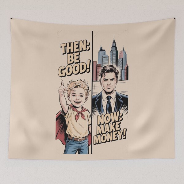 Item preview, Then Be Good Now Make Money Life Journey Comic Art designed and sold by cabana.space.