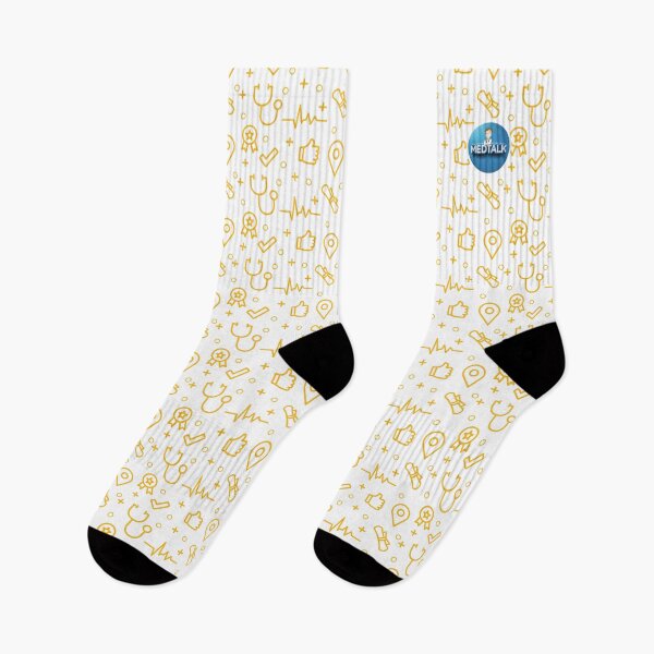 Item preview, Health pattern - Yellow and white designed and sold by Medtalkpodcast.