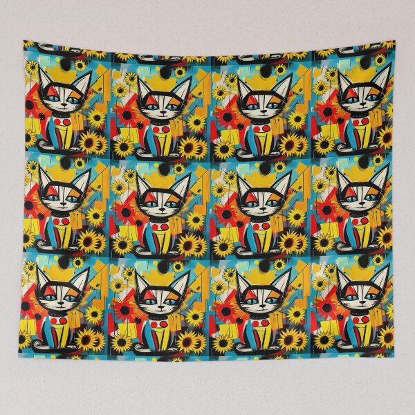 Item preview, A beautiful kitten among the sunflowers. designed and sold by Natalia-Vlad.