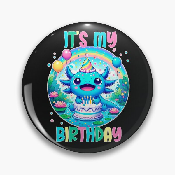Item preview,  It's my Birthday Colorful Axolotl, Axolotl, Happy Birthday, Cute Axolotl designed and sold by Khalu.