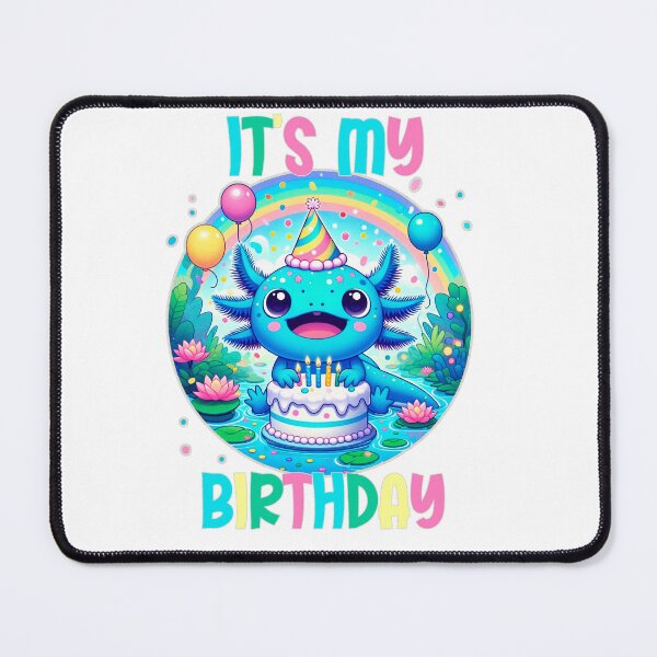 Item preview,  It's my Birthday Colorful Axolotl, Axolotl, Happy Birthday, Cute Axolotl designed and sold by Khalu.