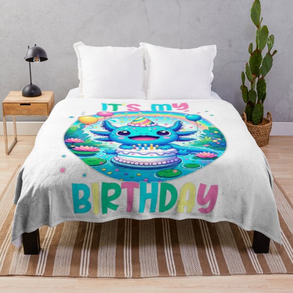 Item preview,  It's my Birthday Colorful Axolotl, Axolotl, Happy Birthday, Cute Axolotl designed and sold by Khalu.