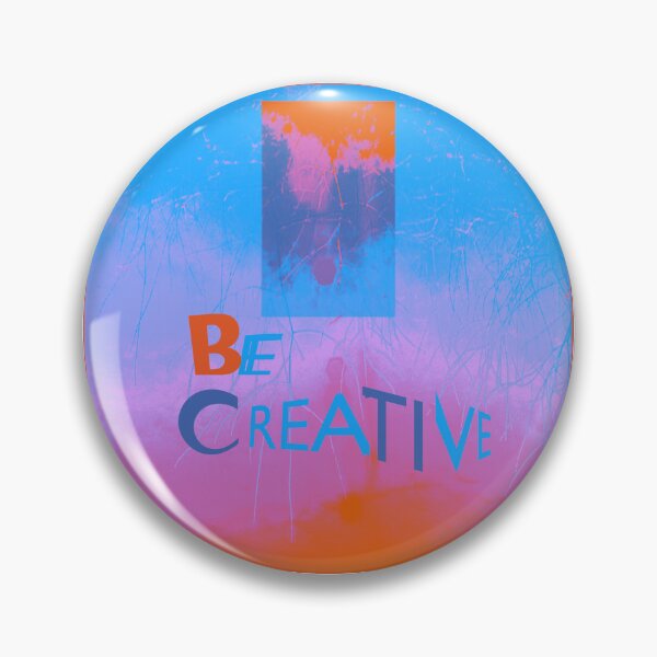 Item preview, "Be Creative" Painterly Design in Blue Red designed and sold by Psychmaster.