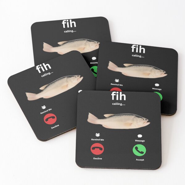 Item preview, “Fih Calling - Funny Fish Phone Meme” designed and sold by ASHTEEZ.