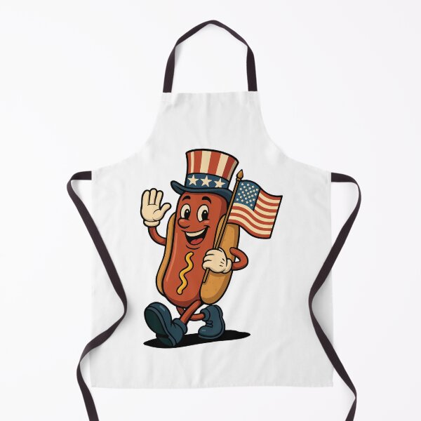 Item preview, Patriotic Hot Dog with American Flag designed and sold by ZaatDesigns.