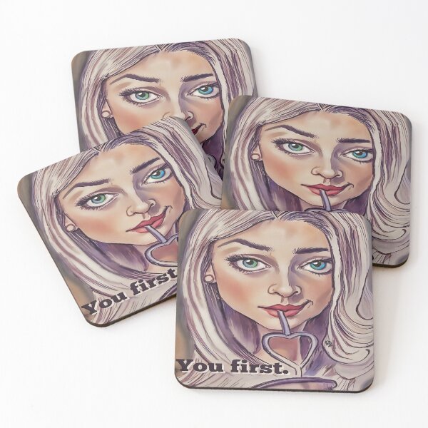 Item preview, You First Bold Feminine Pop Art Portrait designed and sold by gleefulme.