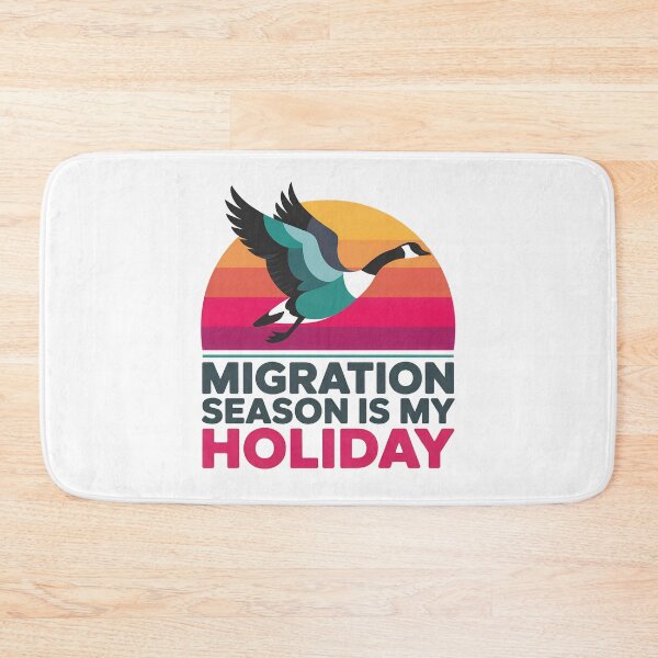 Item preview, Migration Season is My Holiday – Funny Canada Goose Birdwatching Design designed and sold by Brainy Bird's Place.
