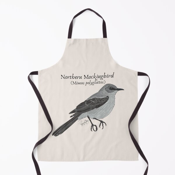 Item preview, Texas Native Bird- Northern Mockingbird (Mimus polyglottos) Vintage Nature Art designed and sold by Marguerite Artistry.