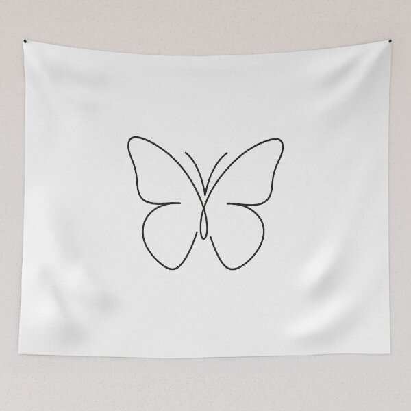 Item preview, Minimal Butterfly — Simple Line Art Butterfly designed and sold by PastimeMastery.