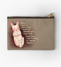 "Things Have a Way of Working Out" Bunny Studio Pouch