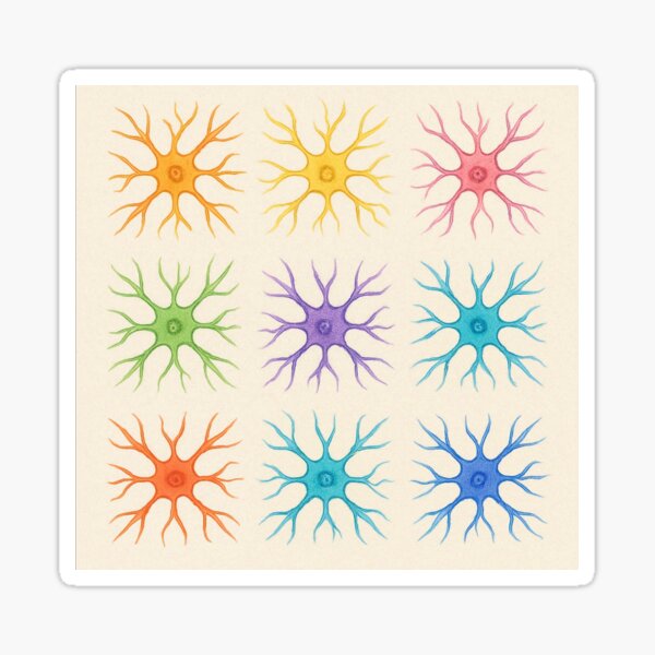 Item preview, Vibrant Symmetrical Astrocyte Cells designed and sold by dawn-designs05.