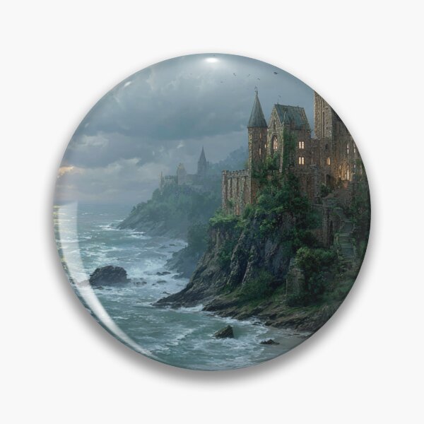 Item preview, gothic castle on a cliff | gothic style designed and sold by artsy artistry.