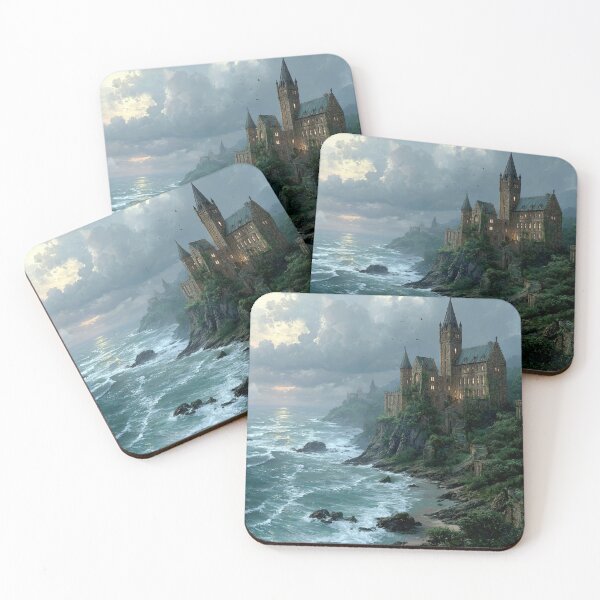 Item preview, gothic castle on a cliff | gothic style designed and sold by artsy artistry.