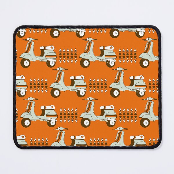 Item preview, Retro Scooter Pattern – 70s Inspired Mod Moped Design designed and sold by musingtreeart.