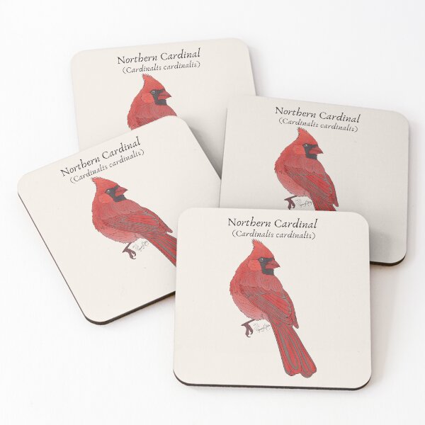 Item preview, Texas Native Bird- Northern Cardinal (Cardinalis cardinalis) Vintage Nature Art designed and sold by Marguerite Artistry.