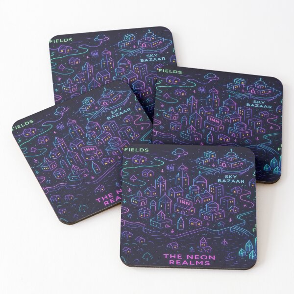 Item preview, Neon Realms Puzzle – Isometric Cyberpunk Fantasy Map, Glowing Miniature City with Y2K Vaporwave Vibes designed and sold by merchpub.