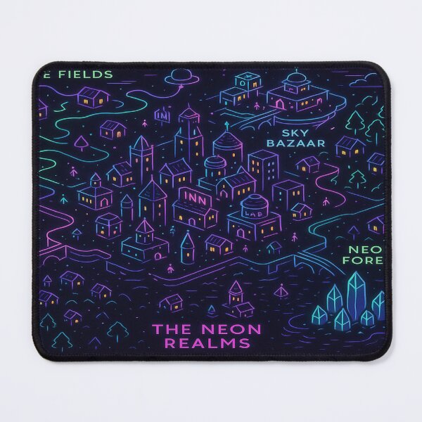 Item preview, Neon Realms Puzzle – Isometric Cyberpunk Fantasy Map, Glowing Miniature City with Y2K Vaporwave Vibes designed and sold by merchpub.
