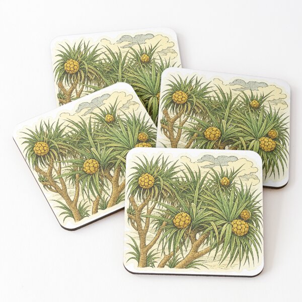 Item preview, Okinawa Screw Pine Tree | Tropical Fruit Art - Ukiyo-e Botanical Style designed and sold by GEEEN.