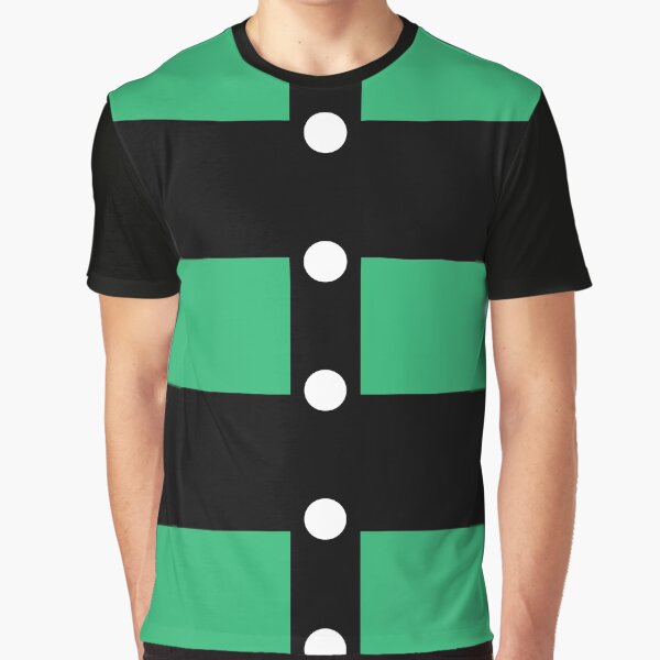 Item preview, Green and black wide striped y2k button pattern designed and sold by fluffyfamcraft.