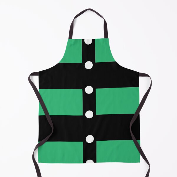 Item preview, Green and black wide striped y2k button pattern designed and sold by fluffyfamcraft.