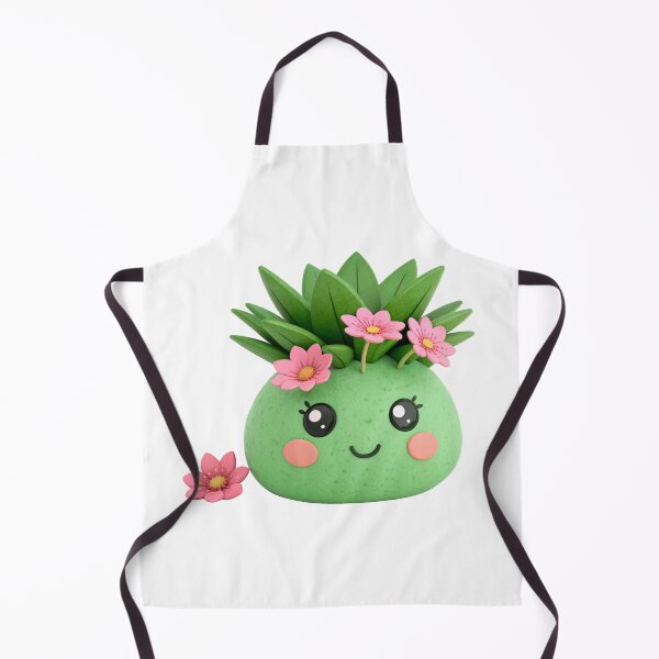 Item preview, A plant with a green face and pink flowers on it designed and sold by elkuni.