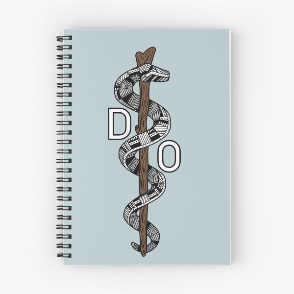 Item preview, White/Grey D.O. - Staff of Asclepius designed and sold by Mostly Medical.