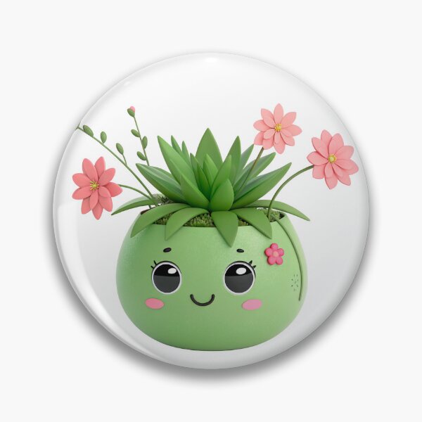 Item preview, A plant with a green face and pink flowers on it designed and sold by elkuni.