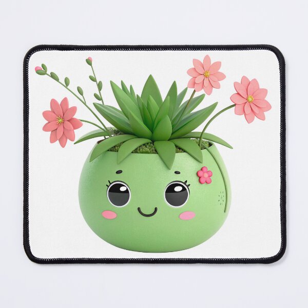 Item preview, A plant with a green face and pink flowers on it designed and sold by elkuni.