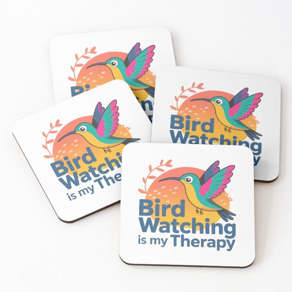 Item preview, Bird Watching is My Therapy – Hummingbird & Sunset designed and sold by Brainy Bird's Place.