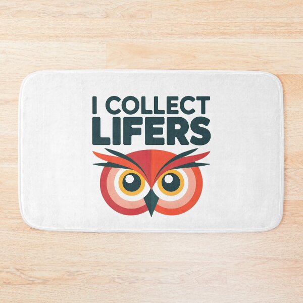 Item preview, I Collect Lifers – Funny Red Owl Birding Graphic designed and sold by Brainy Bird's Place.