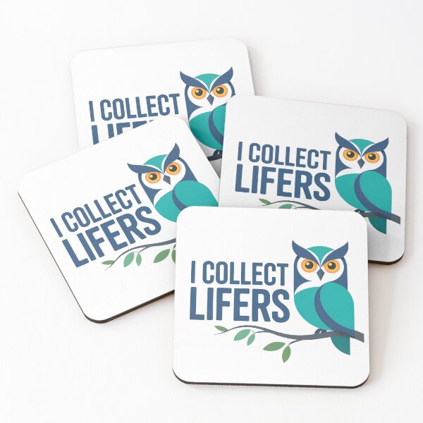 Item preview, I Collect Lifers – Cute Blue Owl Birding Design designed and sold by Brainy Bird's Place.