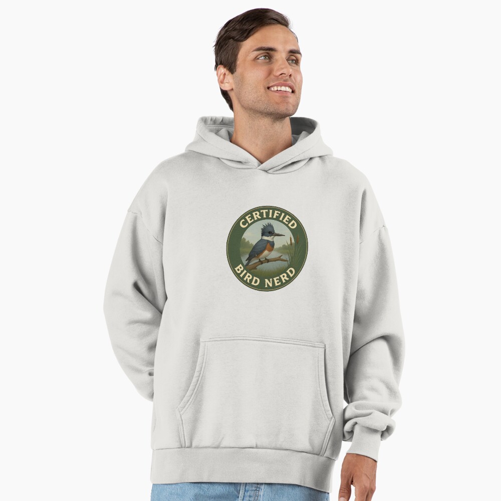 Certified Bird Nerd – Belted Kingfisher Vintage Badge Cap