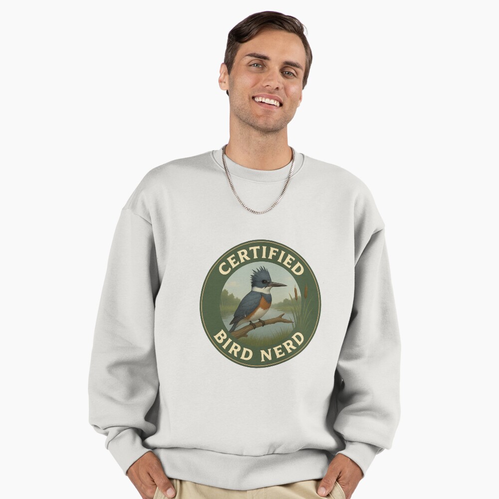 Certified Bird Nerd – Belted Kingfisher Vintage Badge Cap