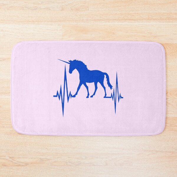 Item preview, Unicorn Pulse Frequency Heartbeat Line ECG Silhouette designed and sold by shirt-o-mat.
