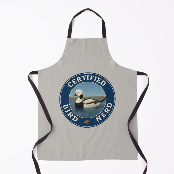 Item preview, Certified Bird Nerd – Long-tailed Duck Vintage Badge designed and sold by Brainy Bird's Place.