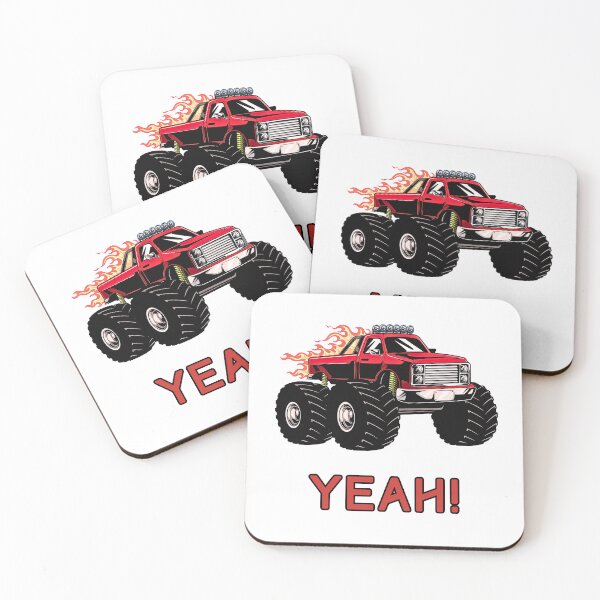 Item preview, MONSTER TRUCK, RED, YEAH, CARS, WHEELS, VEHICLES designed and sold by AASparksDesigns.