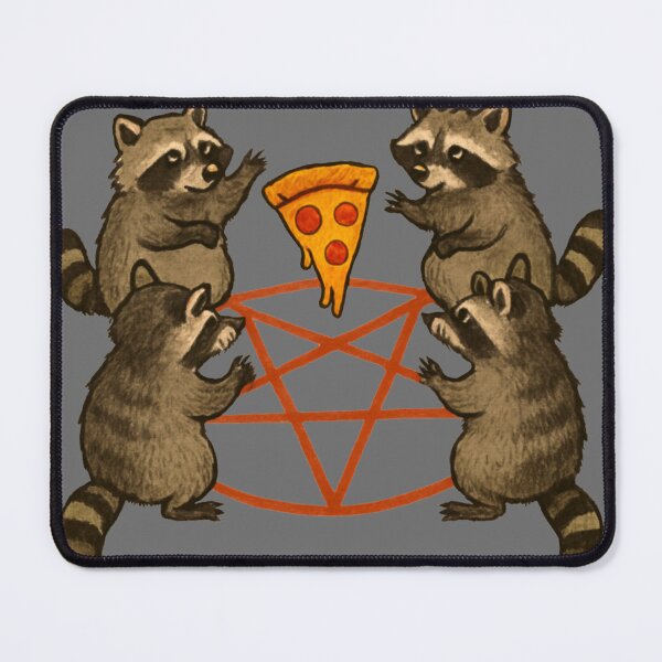 Item preview, Raccoons Summoning Pizza designed and sold by Pundamentally.