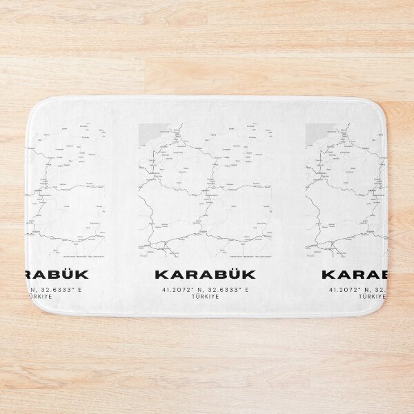 Item preview, Minimalist Karabük Map – Black & White Industrial City Print designed and sold by RM-Journey.